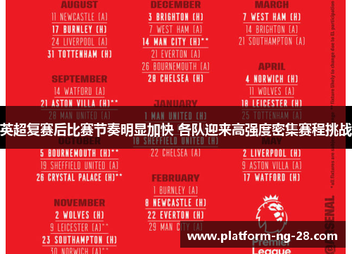 英超复赛后比赛节奏明显加快 各队迎来高强度密集赛程挑战 英超复赛后比赛节奏明显加快 各队迎来高强度密集赛程挑战